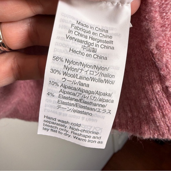 Madewell Women's Striped Sweater - Mustard, Cream, Rust, Mauve Balloon Sleeves S - Picture 5 of 6